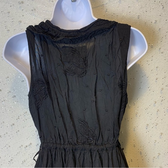 Rare Y2K Johnny Was Boho Butterfly Swiss Dot Embroidered Sheer Midi Dress - Picture 9 of 11